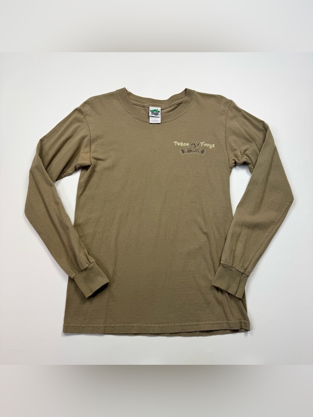 Men’s Peace Frogs Long Sleeve T-Shirt Size Small